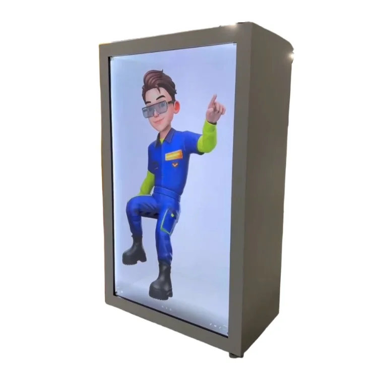 transparent displays Holo digital human 55inch 3d hologram showcase