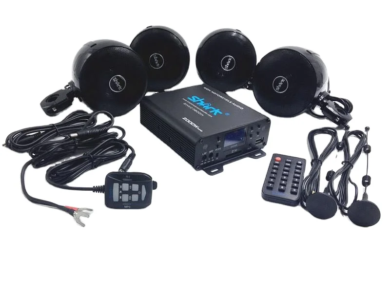 Мотоцикл аудио 2000 Вт 4.1CH SHKC7800NLP98DB с FM радио SD USB Акула мотоцикл