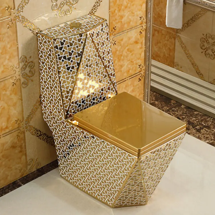 Hot sale ceramic siphonic and washdown one pice golden toilet