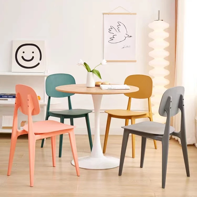 Modern Furniture Stackable Plastic Restaurant Dining Chairs Colorful Outdoor Restaurant Plastic Chair