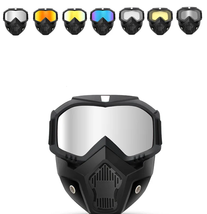 manufacturer extreme bike racing riding Motorcycle Hiking Full Face Protective eye face Mask Windproof Cycling Goggles