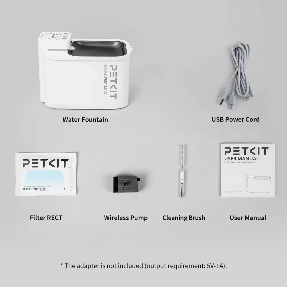 PETKIT Eversweet Max UVC Wireless Pump Smart Pet Water Fountain Automatic Cat Drinking Fountain Pet Water Dispenser