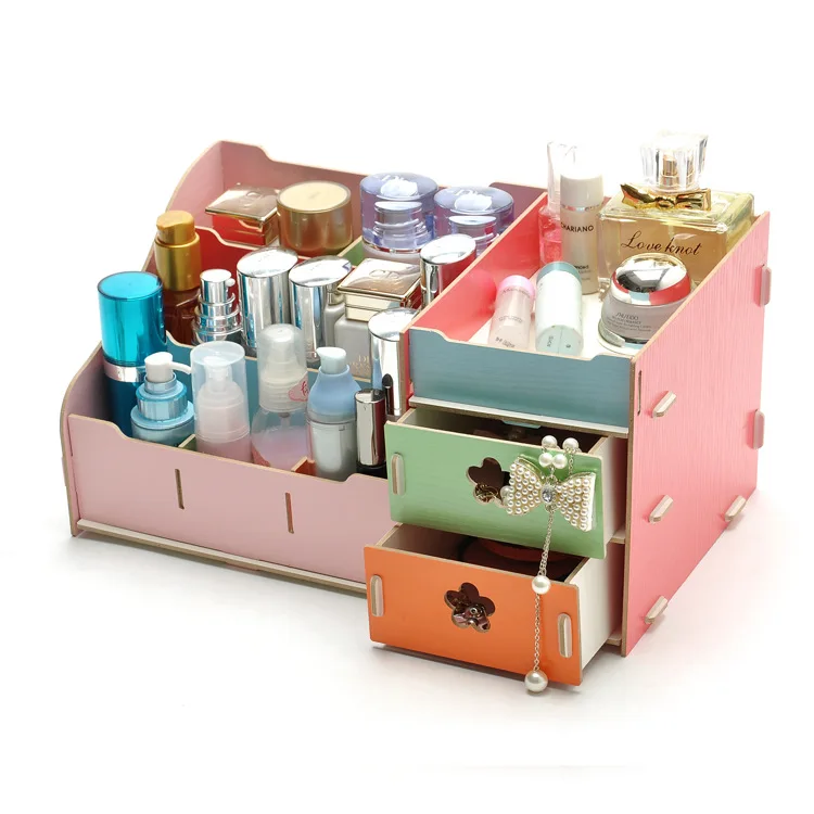  Factory Direct Homemade Classy Heart Shaped Makeup Organizer Box With