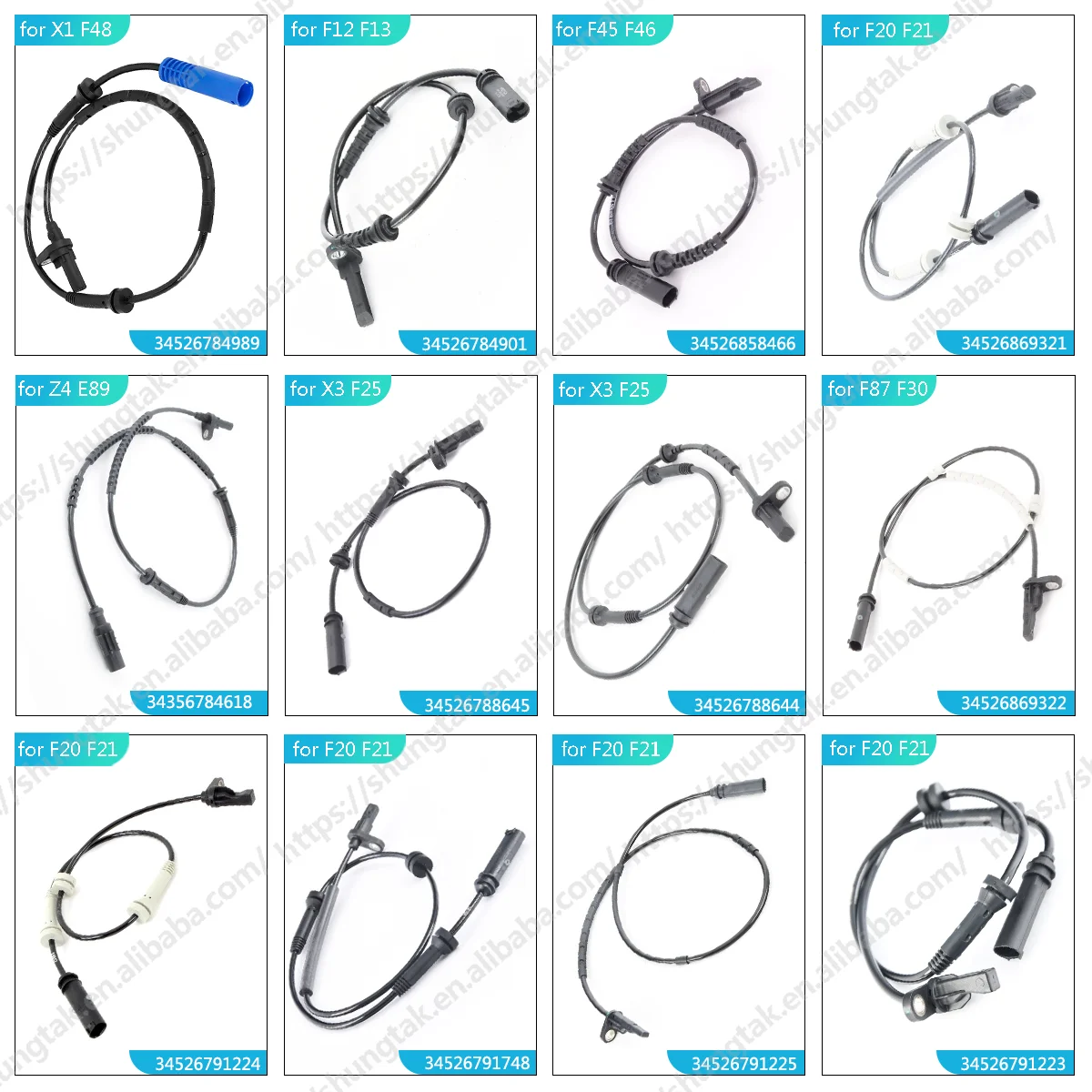 Wheel Speed Sensor ABS Sensor for BMW 3 Series E36 E46 E90 E91 E92 E93 F30 F80 G20 F31 G21 F34 F35 G28 4 Series E36 E46 E90 E91