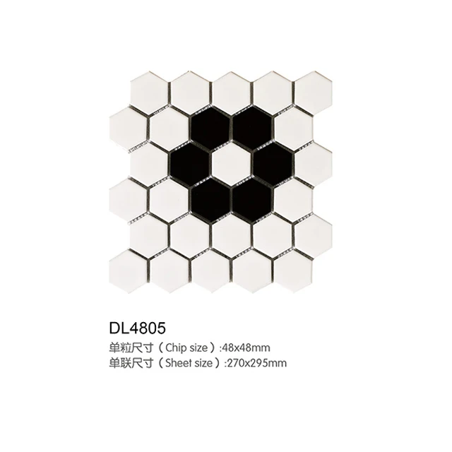 Flower pattern ceramic small hexagonal tile mosaic TIies