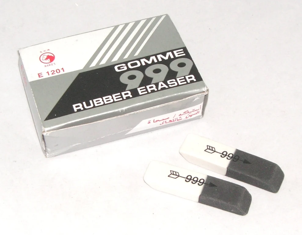 New Design China Wholesale Price 999 Model Rubber Material Pencil Eraser For Office