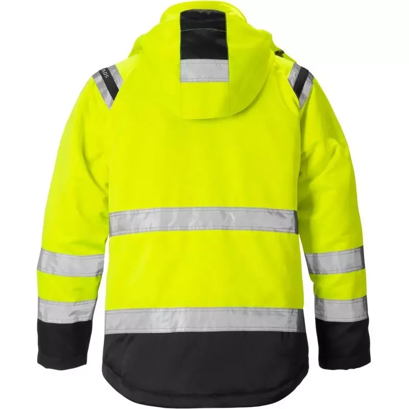Winter Waterproof Windproof Thick Clothing Coat Mechanical Men Hi Vis Custom Construction Workwear Reflective Safety Work Jacket