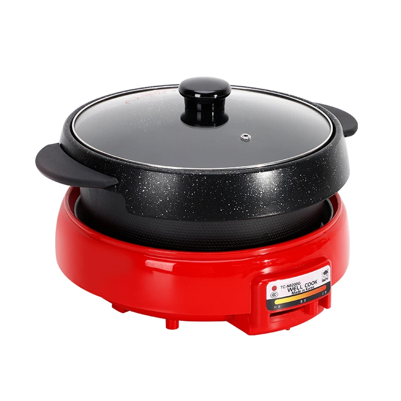 Worth buying red tortoise pot aluminum alloy electric hot pot for home cooking