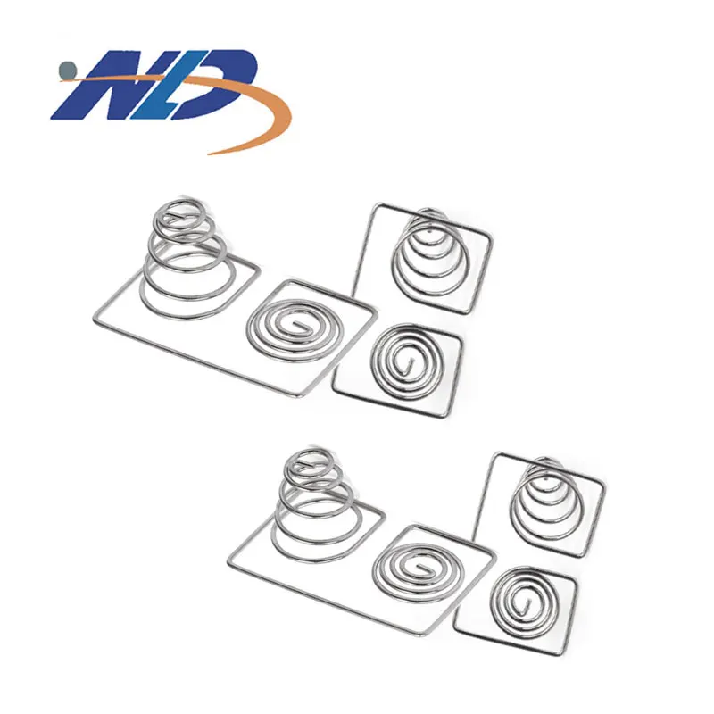 Manufacturer 1mm conical cylindrical tower AA battery copper positive and negative contact compression spring