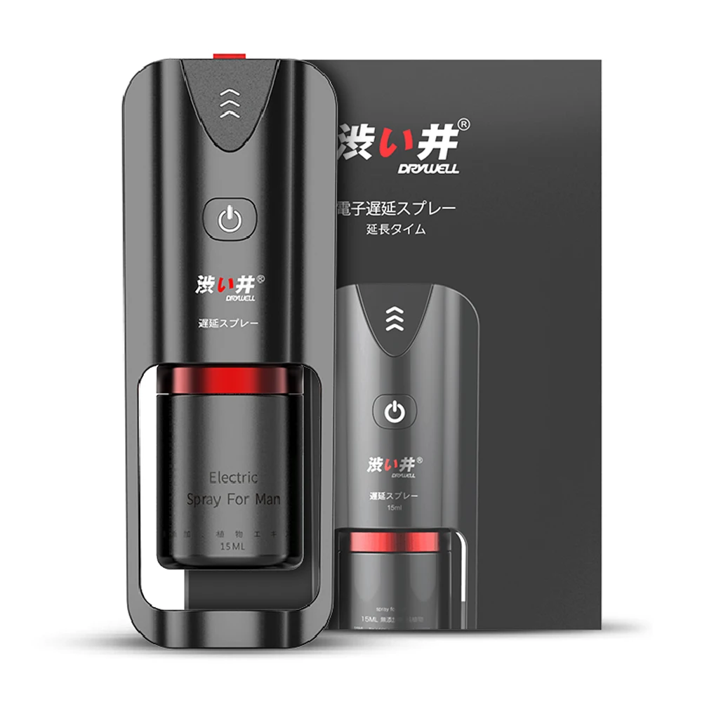 DRYWELL Hot Sales Electronic Mist Sprayer Delay Ejaculation Spray Long Time Sex Spray For Men