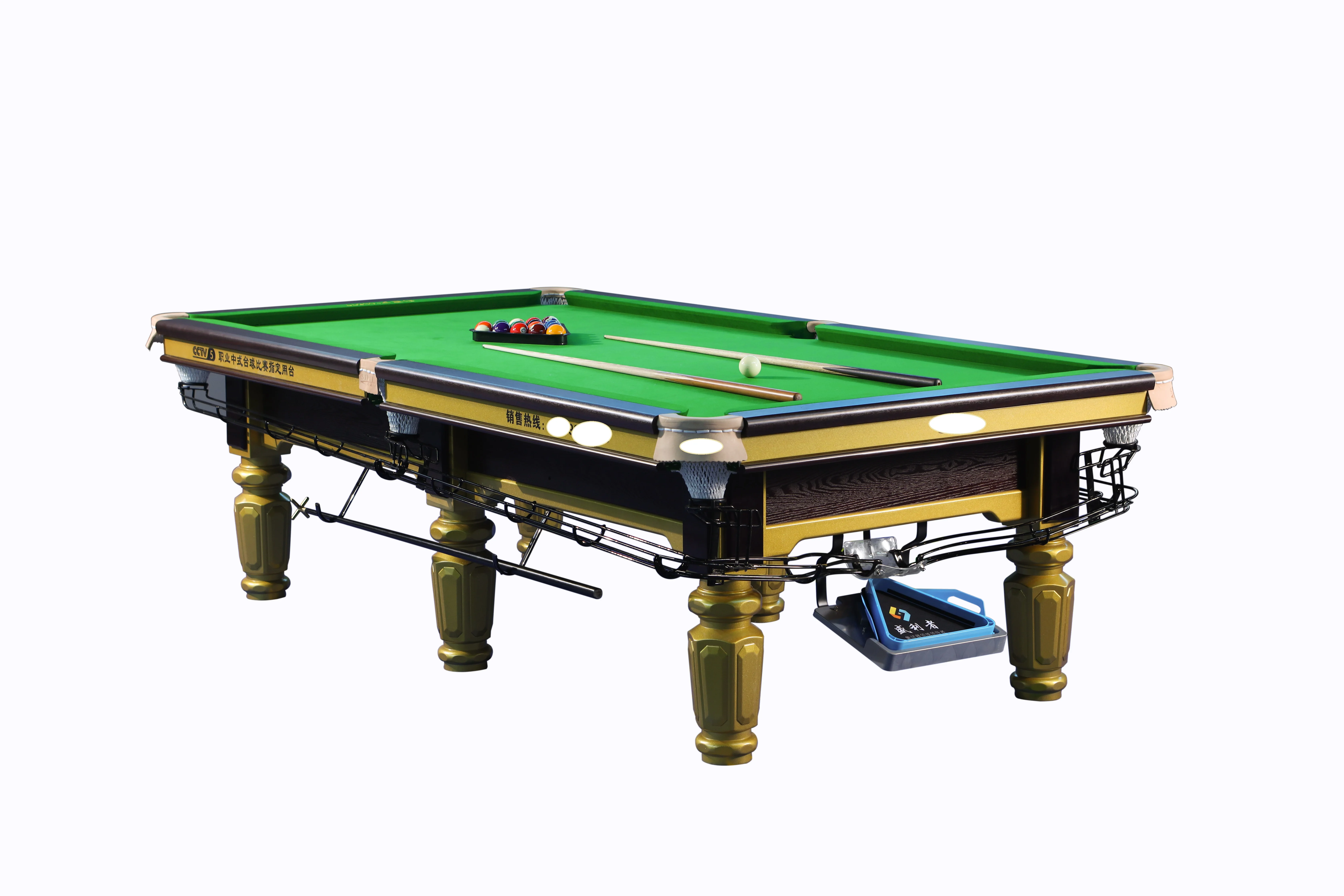 International Standard solid wood with slate 12 ft billiard snooker table