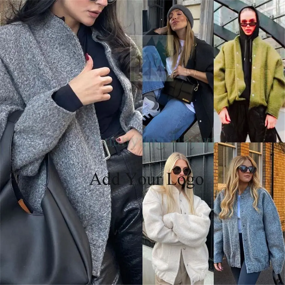Fashion Europe and the United States New fashion trend 15 colors relaxed casual simple coat street collar coat