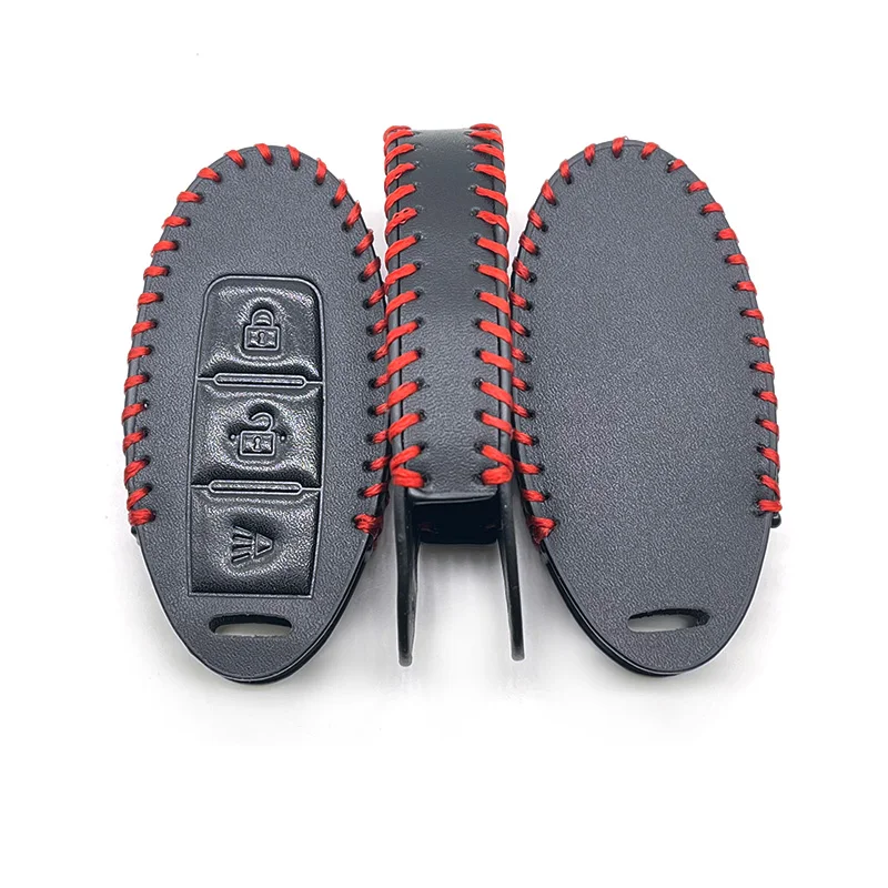 Leather Car Key Cases Remote Fobs Cover For Nissan Leaf Micra Qashqai J11 J10 X-Trail T32 Versa Note Patrol Juke Altima Infiniti