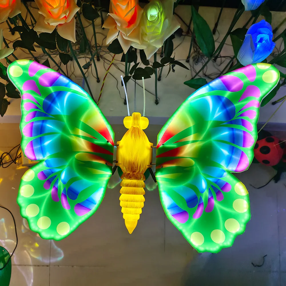 Christmas New Color Dynamic Outdoor LED Flapping Butterfly Face