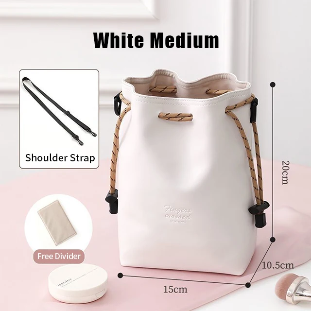 Multifunction PU Leather Drawstring Pouch Bag For Camera Storage Waterproof Dust Proof Instant Custom Camera Bag