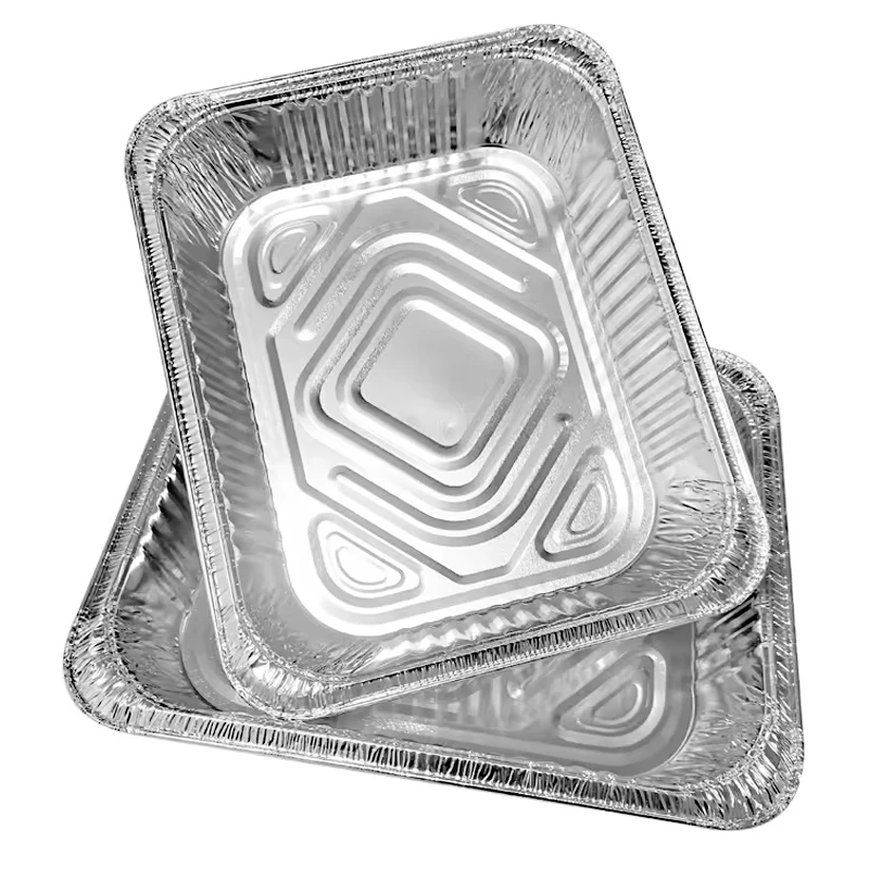 Heavy Duty Large Aluminum Pans Full Size Aluminum Tray 9 x 13 Half Size Deep Foil Disposable Durable Aluminum Pan with Lid
