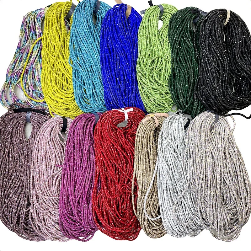 S582 High quality bling rhinestone hoodie strings stretchy crystal rope accessories