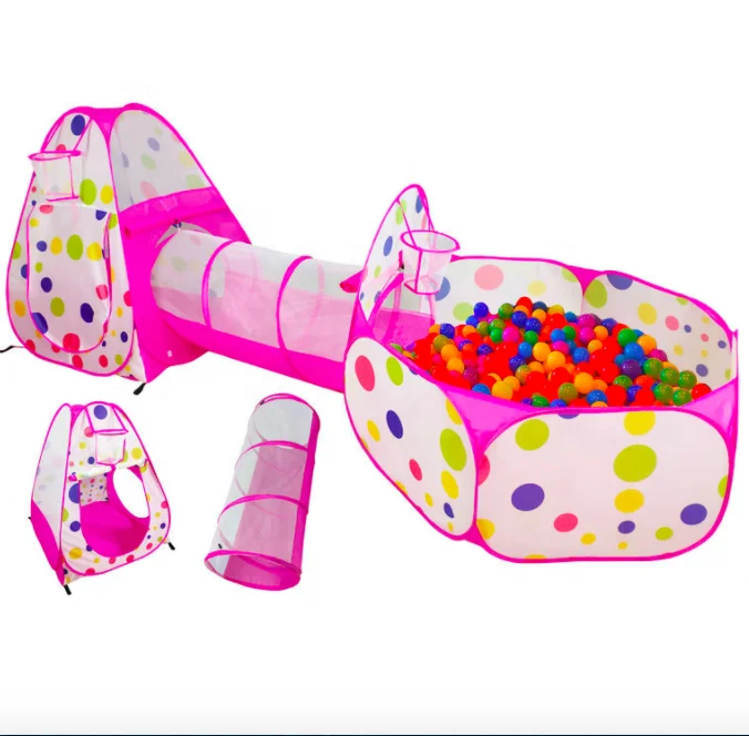 
2020 Winter Indoor Pop UP Castle Tent set/Kids Cheap Grow Play Camping Tunnel Tent/ 3 in 1 Play House Children playground 