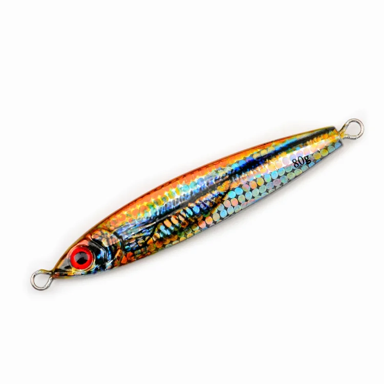 TOPLURE Factory 20g 35g 40g 60g 80g 3D Print Jig Metal Fishing Lure Ashore and Deep Sea Boat Fishing Jig Lure Japan Quality Jig