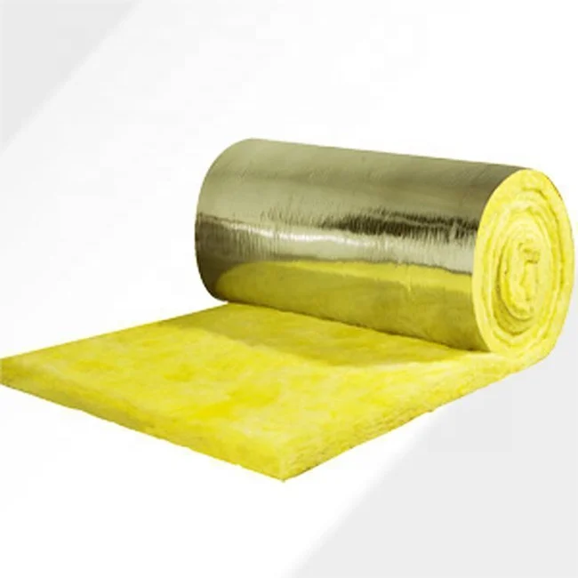 Wall Or Roof Thermal Insulation With Aluminum Foil Veneer Glass Wool Blanket Or Roll Or Fiberglass Wool Coil Felt