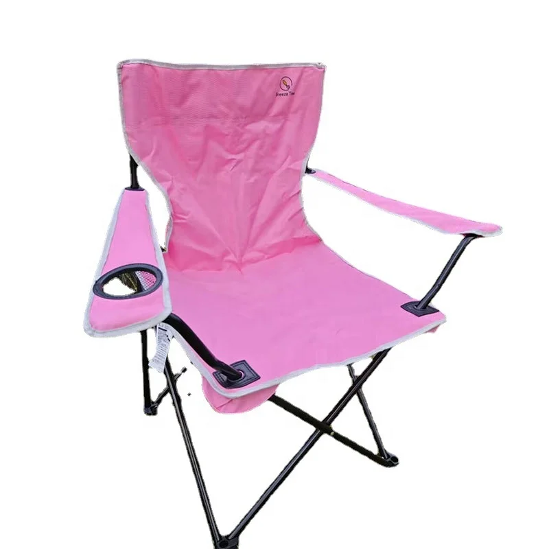 Hot pink custom camping chair pink garden folding portable chair beach chair
