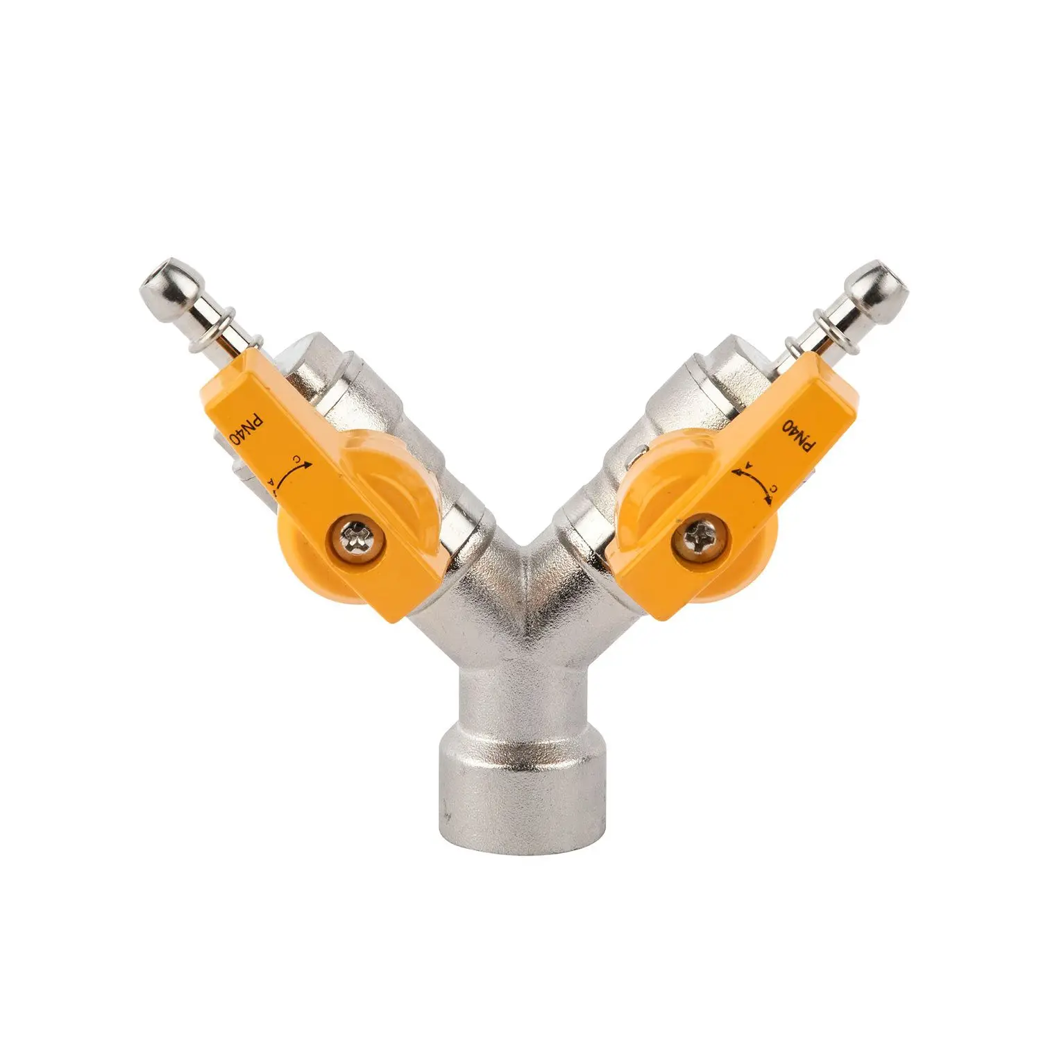 1/2 V-Type V-Shape Copper Brass Gas Cylinder Valve Manual Power with Safety & Regulating Control for Water Application