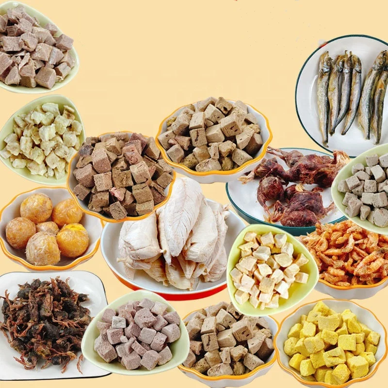 Freeze Dried Chicken Cubes Natural Pet Food Pure Beef Liver Cubes for Dogs Cats