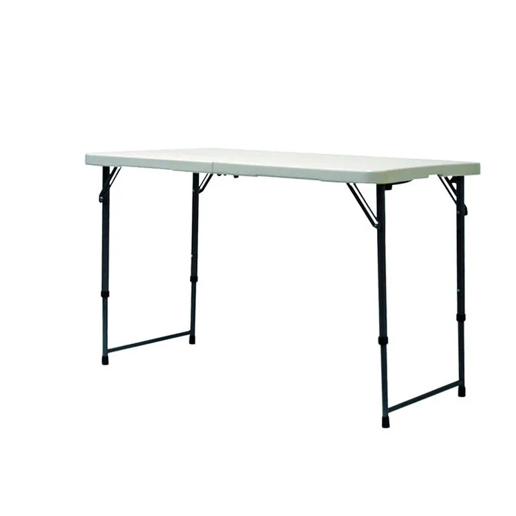 KTK White Small 4ft Plastic Foldable Camping Plastic Outdoor Picnic Dining Table