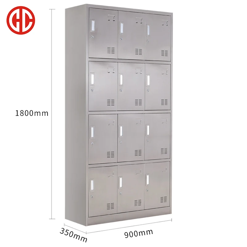 12 Door Stainless Steel Locker Document Storage File Cabinet Office