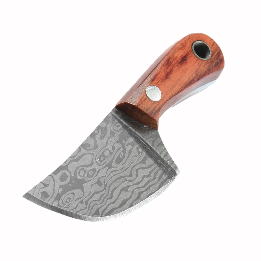 
 Популярное ожерелье, подвесные ножи, лазерный узор Дамаска, маленький клинок на шею, крафтовое лезвие, брелок, карманный мини-нож  