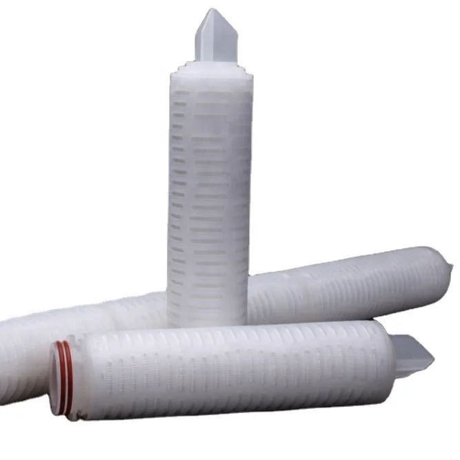 Food and Beverages filtration 0.45 um Hydrophilic Asymmetric PES membrane pleated cartridge filters for wine filtration