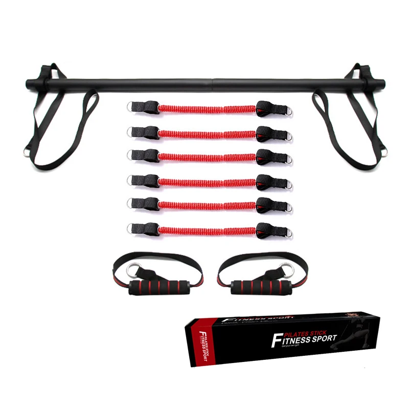 Домашний Тренажерный Зал Фитнес Йога палка Регулируемый Пилатес бар набор со сменными