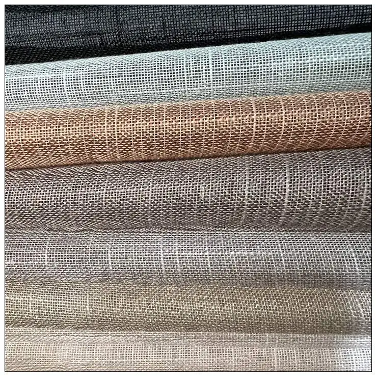 Free Samples Voile Leda Fabric Curtains Linen High Quality curtain fabric for living room