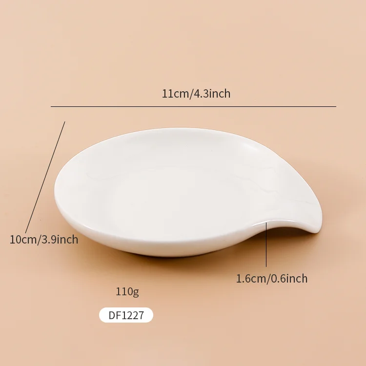 Porcelain spoon rest holder cooking utensil rest ceramic spoon rest custom for kitchen