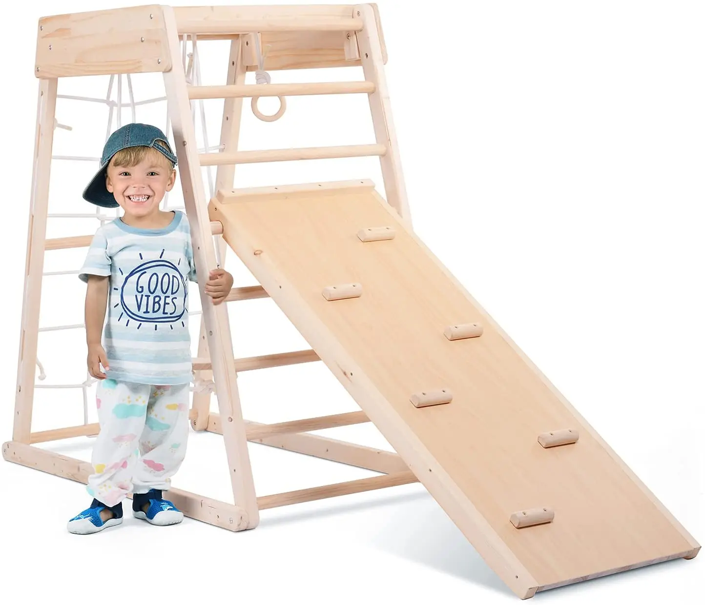 Multi functional Kids Sports Wooden Climbing Equipment for kids Large Climbing Frame Indoor Playground
