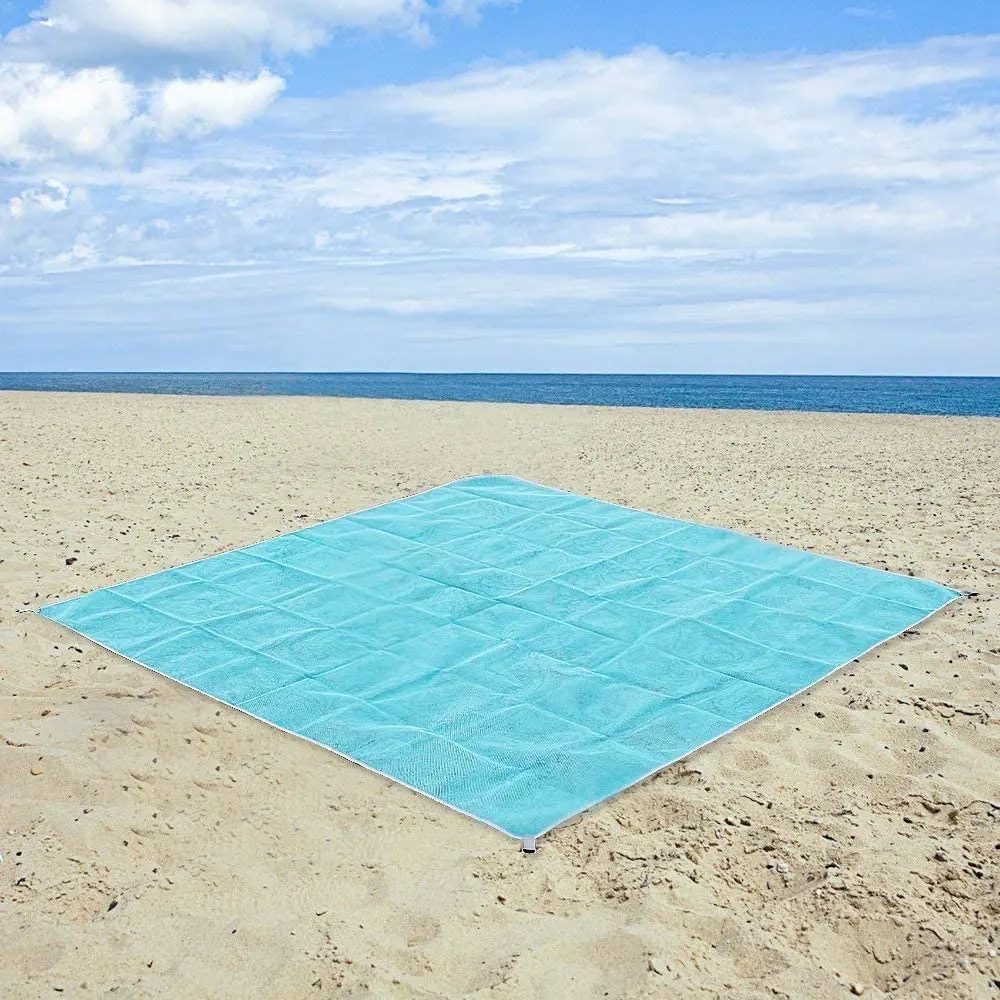 
Shenzhen nylon mesh sand free Anti Sand Proof Camping Creative Picnic Pocket Blanket Sandfree Beach Mat 