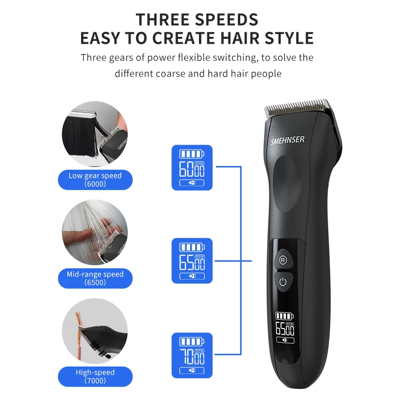 Amazon best sales electric trimmer professional hair clipper  lcd professional hair trimmer cordless hair clippers for men