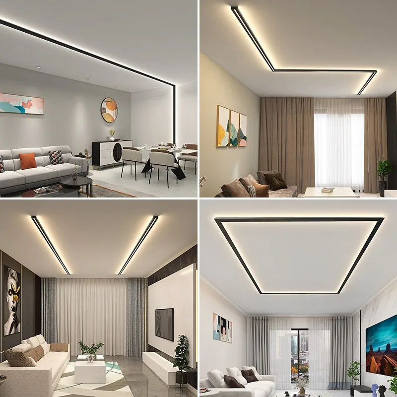 YG-1707 Linear Light Led Aluminum Profiles U Shape Channel Surface Mounted Led Strip Light Profiles Channel With Diffuser Cover