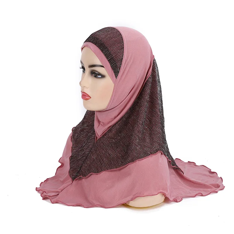 Yibaoli Factory Supply good quality 17 colors jersey long scarves with mesh women for muslim women 2022 hijab malaysia