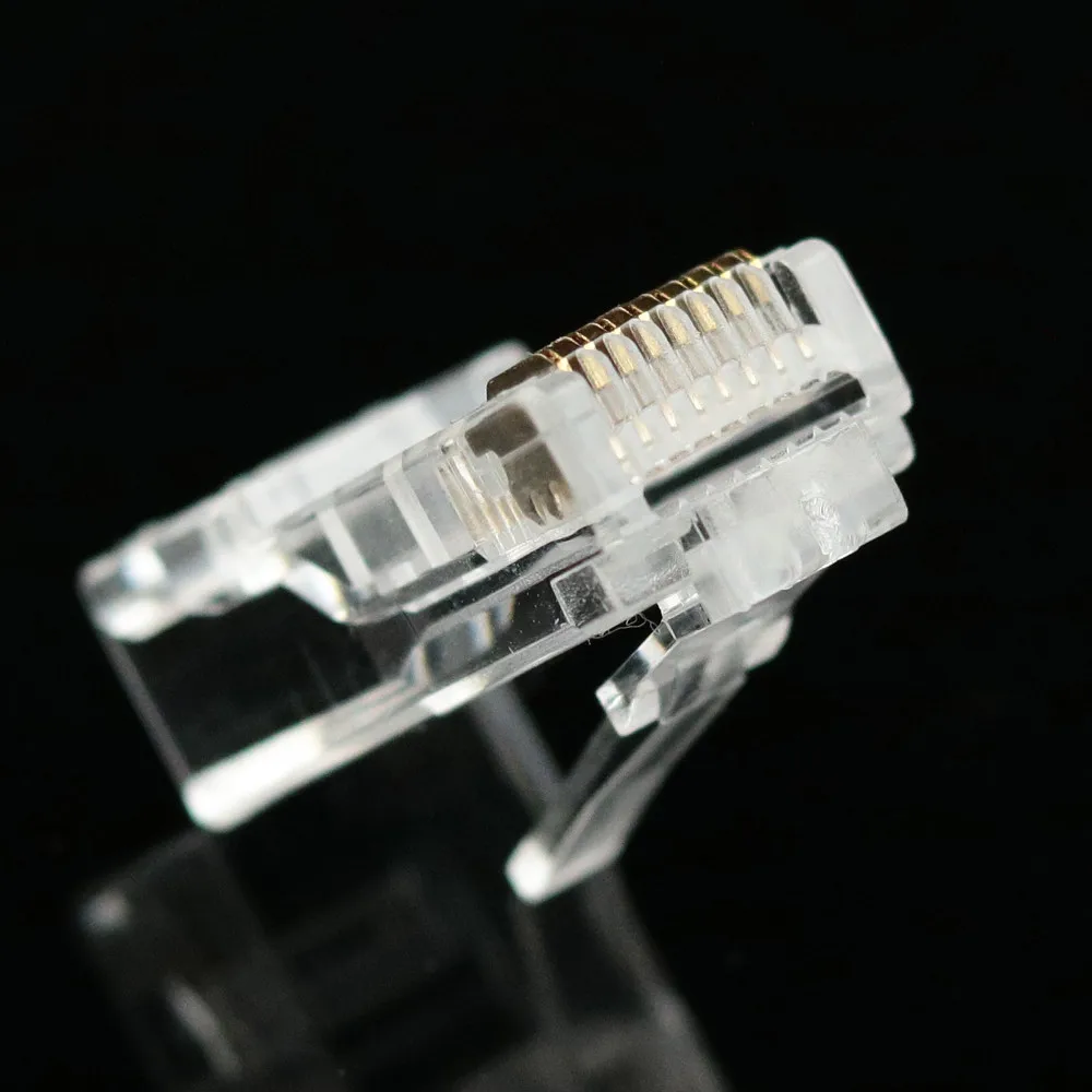  Oem Заводской прозрачный разъем кабеля Cat 5E Rj45 Cat6 для внутренней