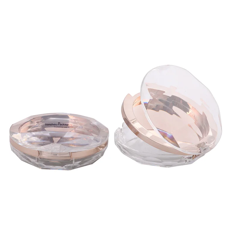 Hot sale plastic empty makeup compact powder case 59mm