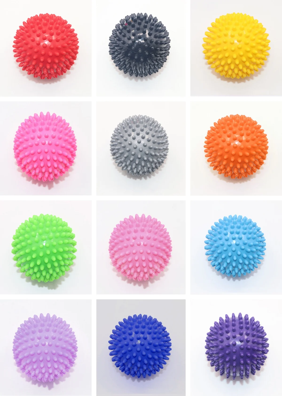 Fitness Durable Roll Yoga Gym Muscles Relief Stress Hard PVC Spiky Hand Massage Ball