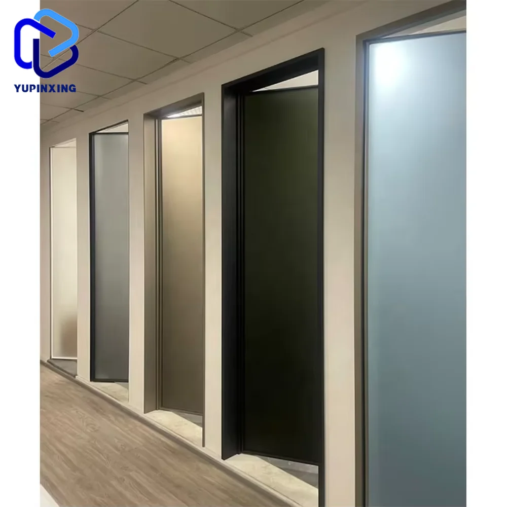Toilet interior home profile with double glazed window and swing aluminum bathroom design glass for business french others doors