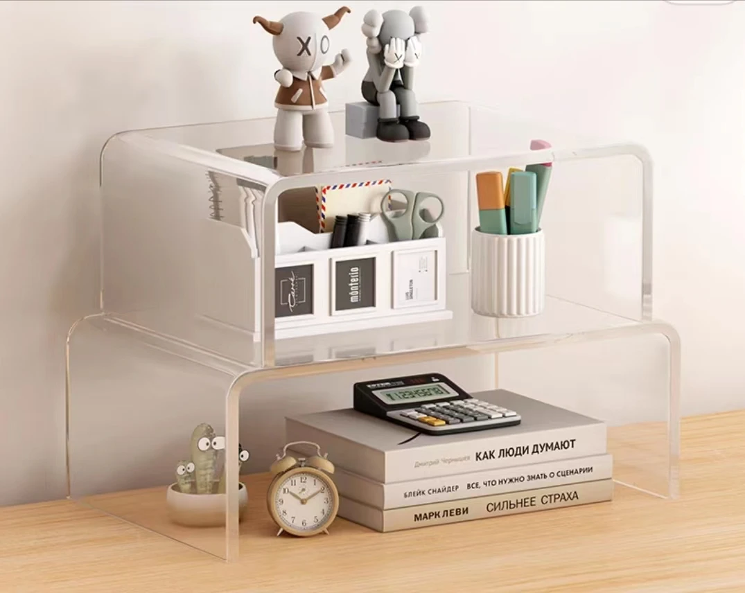 Clear Acrylic Monitor Stand Riser Laptop Acrylic Computer Monitor Heightening Stand