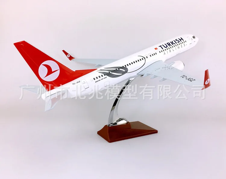 47cm 1:85 Scale Boeing 737-800 Airplane TURKISH Airline Aircraft Model