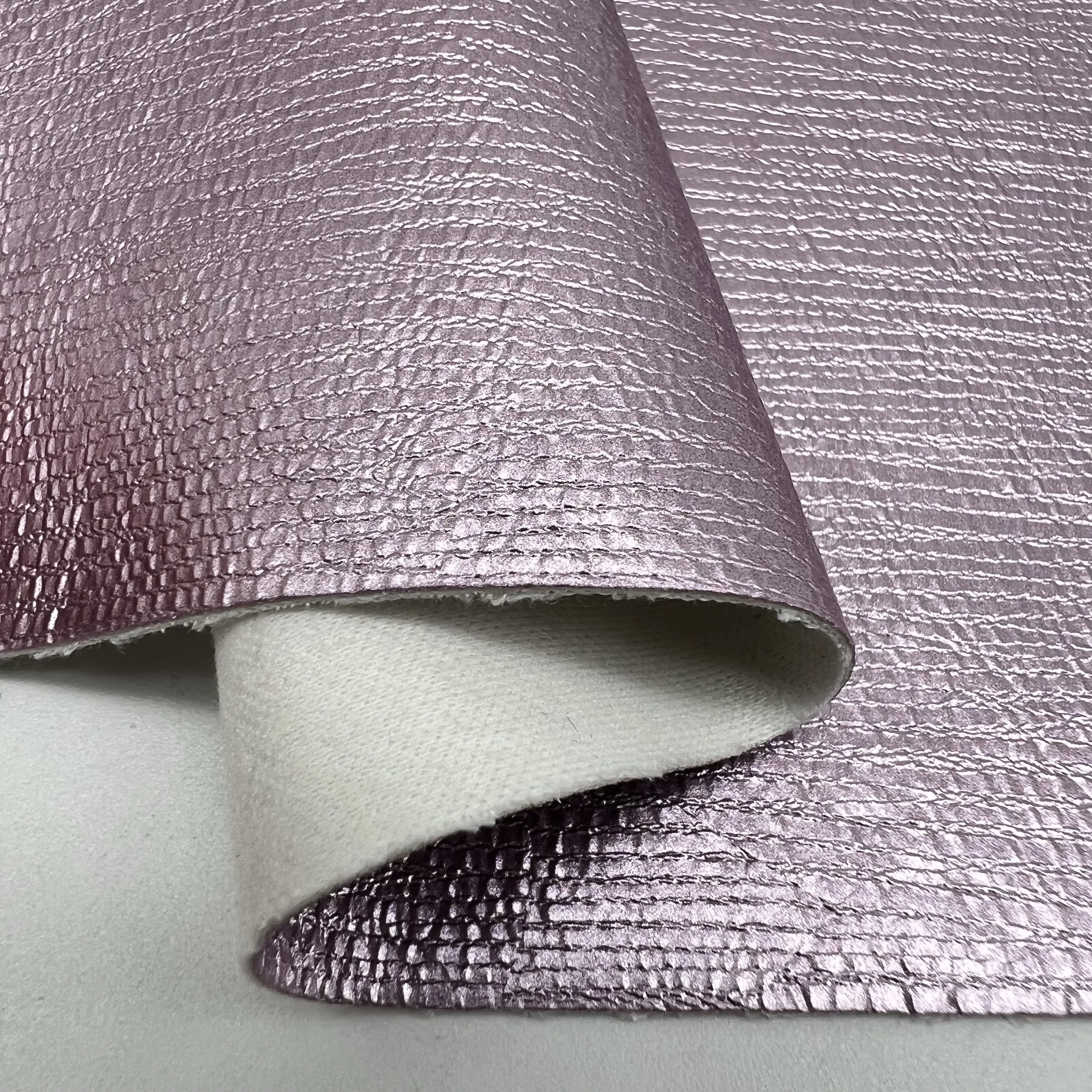 Lady Elegance Metallic Shining PU Synthetic Leather for Shoes and Bags