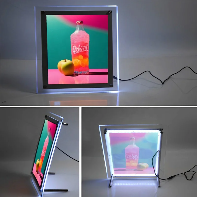 double side window real led display sign frame led picture frames window Advertising Acrylic Light Box