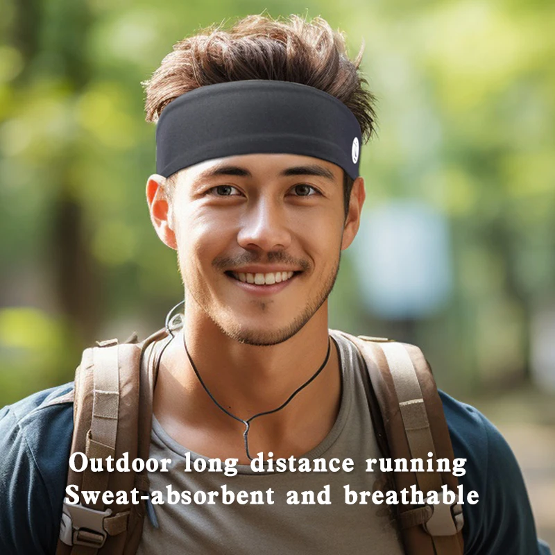 TU Unisex Breathable Protective Fitness Hair Band Polyester Hairband Gym Sweat Wick Men Headband Sport Women Exercise Head Band