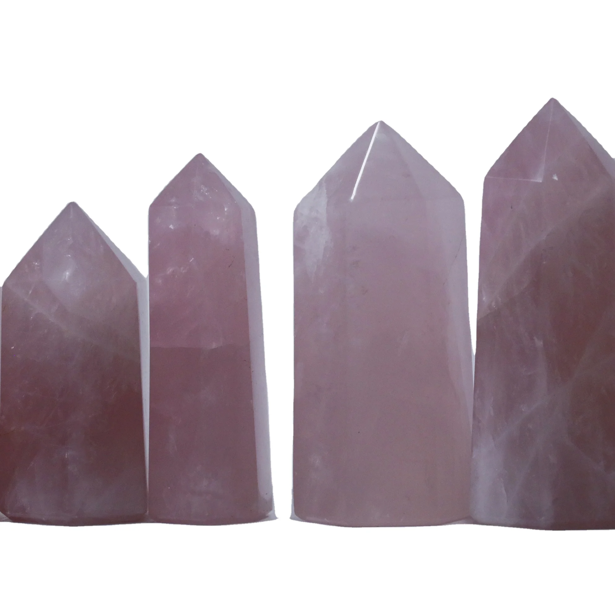 Natural rose powder quartz large Obelisk rose quartz tower Spiritual Healing Crystal Tower