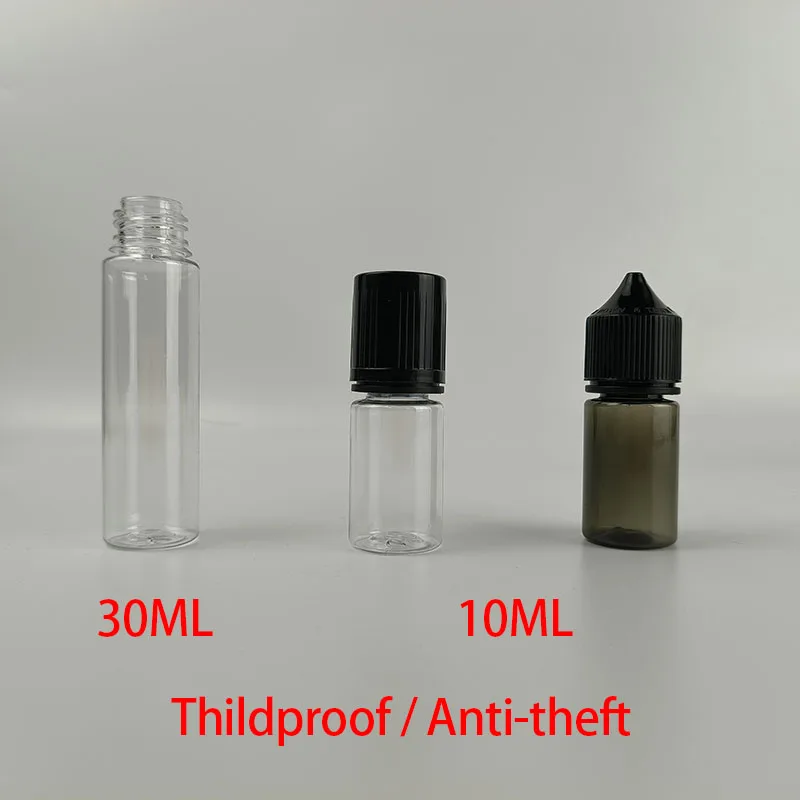 Wholesale Recyclable 10 20 30 50 ml PET Squeeze Dropper Bottle With Child proof Cap Plastic Oil Bottle